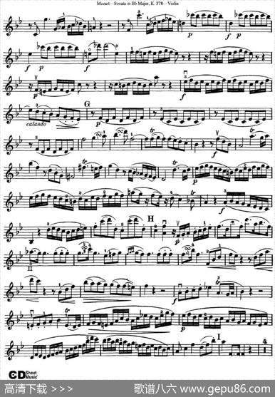 ViolinSonatainBbMajorK.378