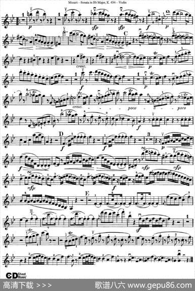 ViolinSonatainBbMajorK.454