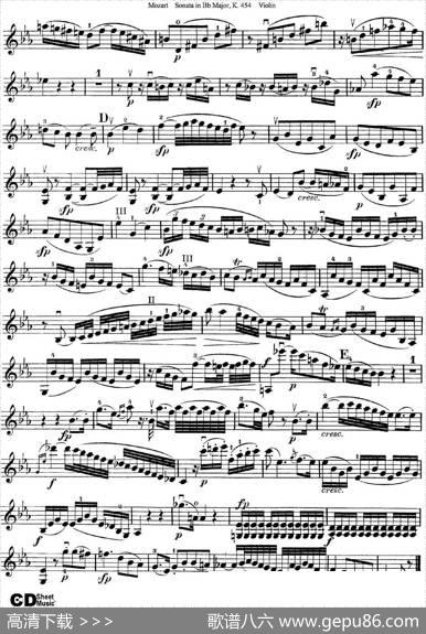 ViolinSonatainBbMajorK.454