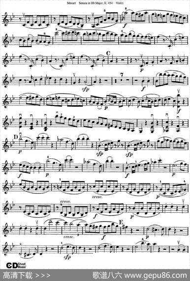 ViolinSonatainBbMajorK.454