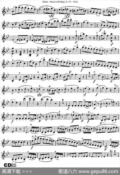ViolinSonatainBbMajorK.454