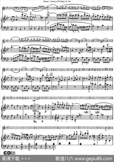 ViolinSonatainBbMajorK.454（小提琴+钢琴伴奏）