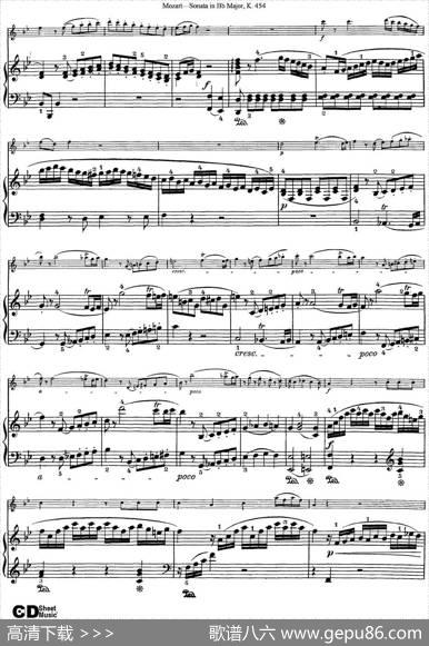 ViolinSonatainBbMajorK.454（小提琴+钢琴伴奏）