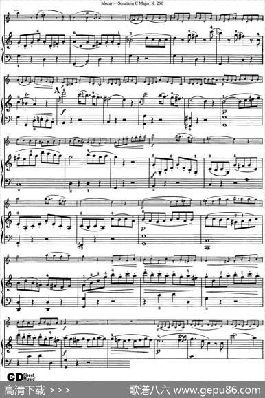 ViolinSonatainCMajorK.296（小提琴+钢琴伴奏）