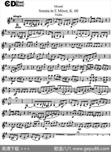 ViolinSonatainEMinorK.60