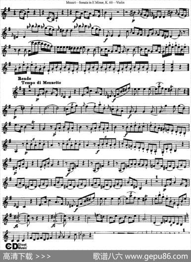 ViolinSonatainEMinorK.60