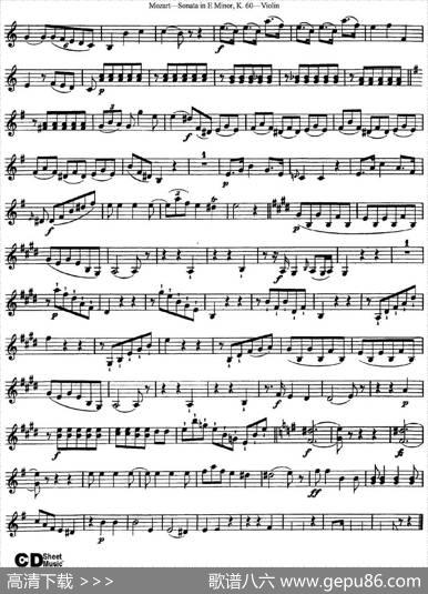 ViolinSonatainEMinorK.60