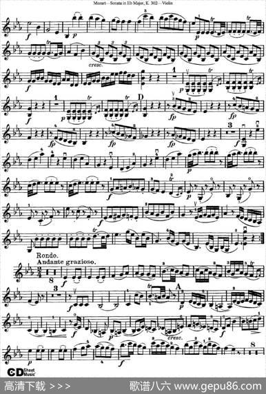 ViolinSonatainEbMajorK.302