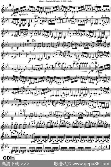 ViolinSonatainEbMajorK.302