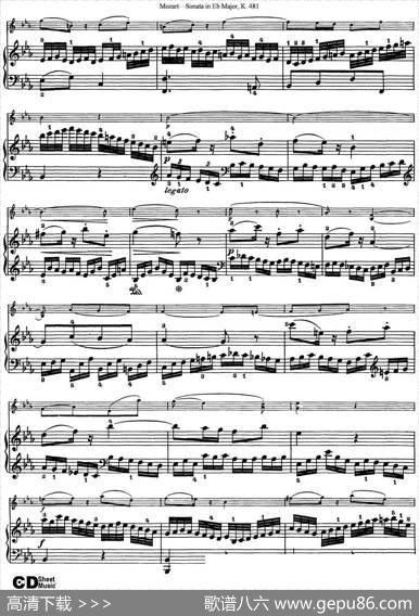 ViolinSonatainEbMajorK.481（小提琴+钢琴伴奏）