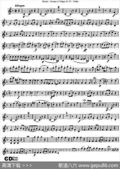 ViolinSonatainFMajorK.357