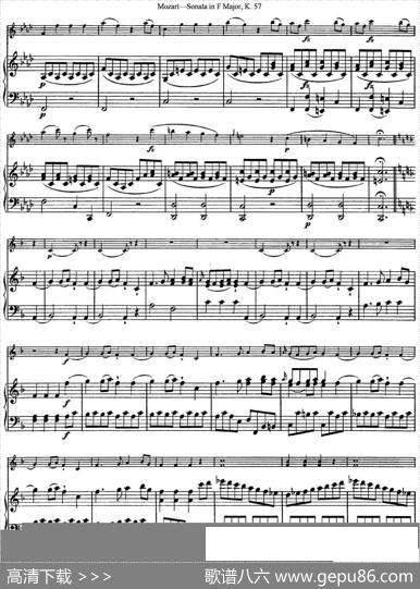 ViolinSonatainFMajorK.357（小提琴+钢琴伴奏）