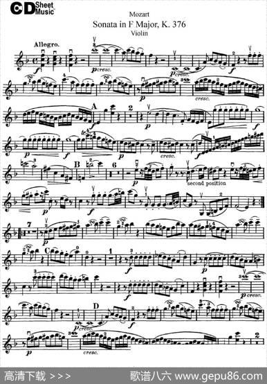 ViolinSonatainFMajorK.376