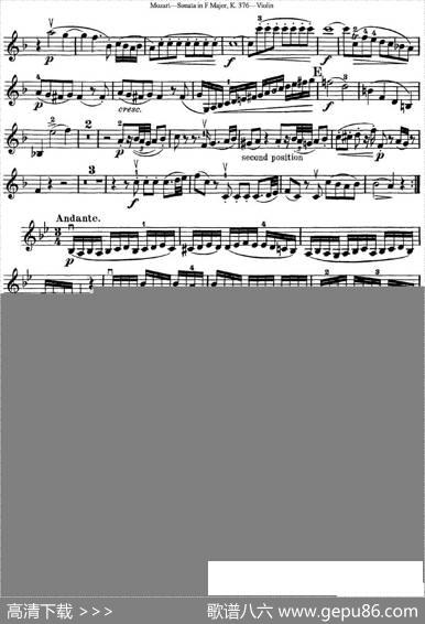 ViolinSonatainFMajorK.376