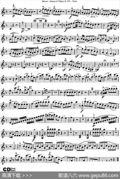 ViolinSonatainFMajorK.376