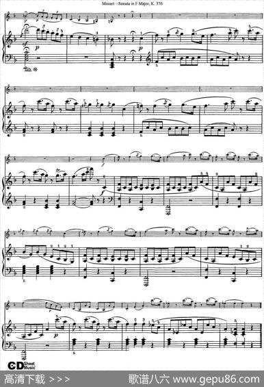 ViolinSonatainFMajorK.376（小提琴+钢琴伴奏）