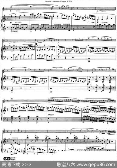 ViolinSonatainFMajorK.376（小提琴+钢琴伴奏）
