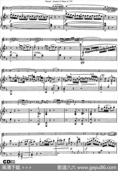 ViolinSonatainFMajorK.376（小提琴+钢琴伴奏）
