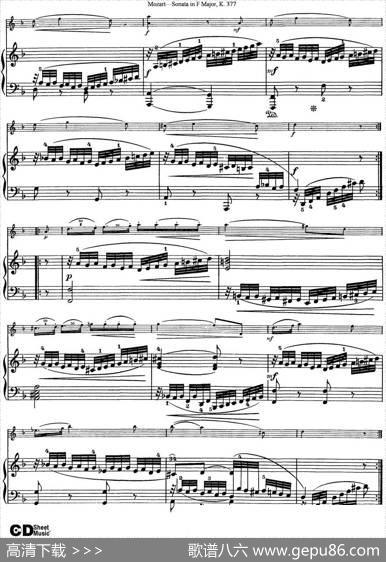 ViolinSonatainFMajorK.377（小提琴+钢琴伴奏）