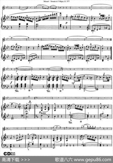 ViolinSonatainFMajorK.377（小提琴+钢琴伴奏）