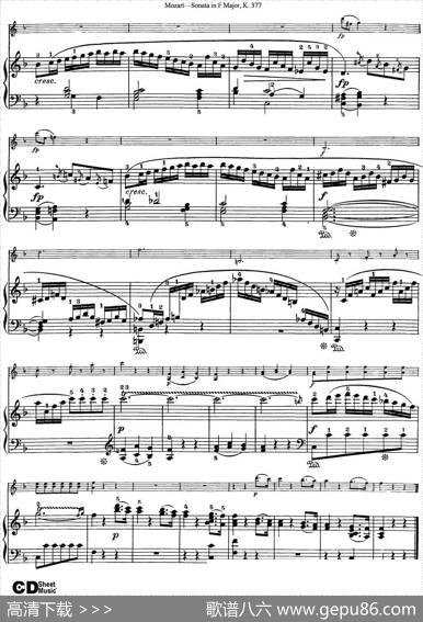 ViolinSonatainFMajorK.377（小提琴+钢琴伴奏）