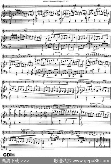 ViolinSonatainFMajorK.377（小提琴+钢琴伴奏）