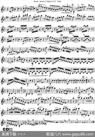 ViolinSonatainFMajorK.547