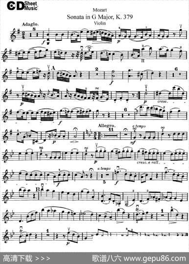 ViolinSonatainGMajorK.379