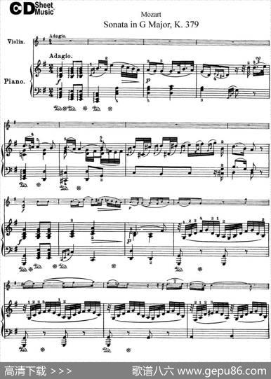 ViolinSonatainGMajorK.379（小提琴+钢琴伴奏）