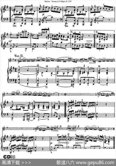 ViolinSonatainGMajorK.379（小提琴+钢琴伴奏）