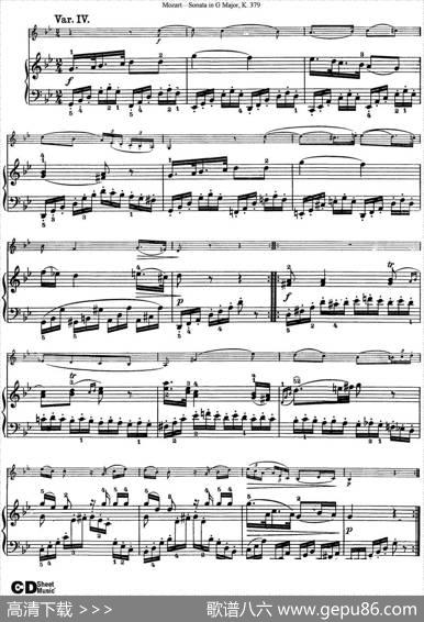 ViolinSonatainGMajorK.379（小提琴+钢琴伴奏）