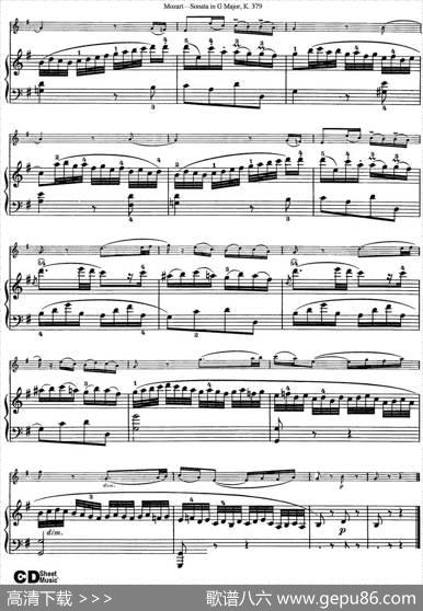 ViolinSonatainGMajorK.379（小提琴+钢琴伴奏）