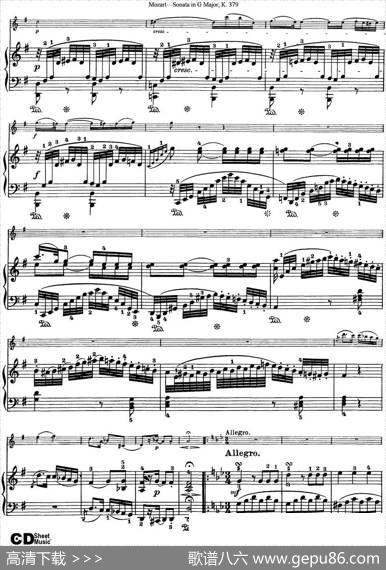 ViolinSonatainGMajorK.379（小提琴+钢琴伴奏）
