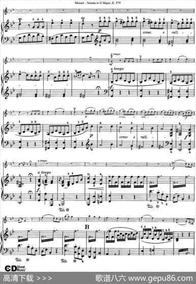 ViolinSonatainGMajorK.379（小提琴+钢琴伴奏）