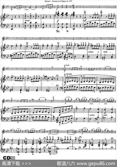 ViolinSonatainGMajorK.379（小提琴+钢琴伴奏）