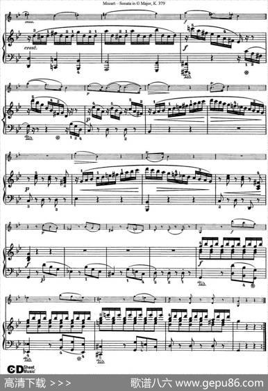 ViolinSonatainGMajorK.379（小提琴+钢琴伴奏）