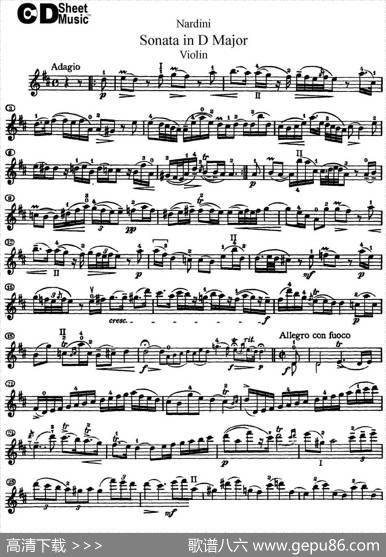 NardiniViolinSonatainDMajor