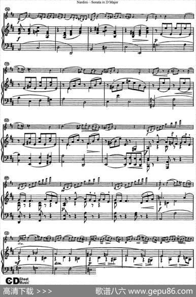 NardiniViolinSonatainDMajor（小提琴+钢琴伴奏）