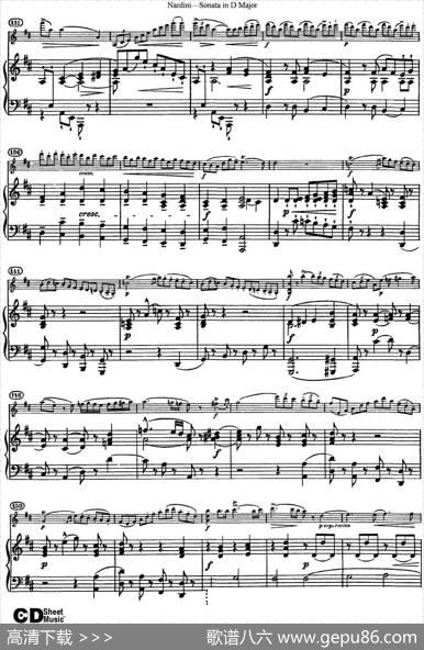 NardiniViolinSonatainDMajor（小提琴+钢琴伴奏）