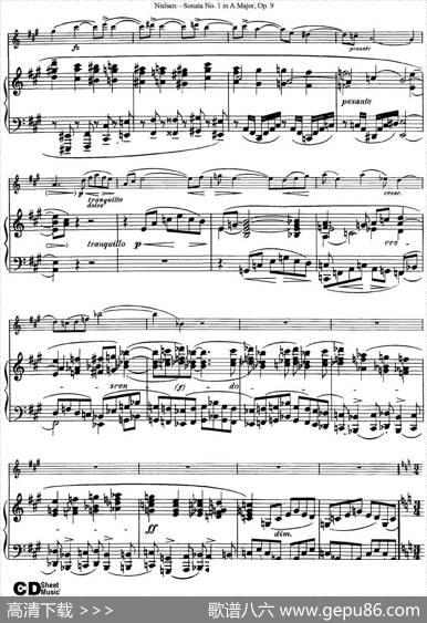 ViolinSonataNo.1inAMajorOp.9（小提琴+钢琴伴奏）