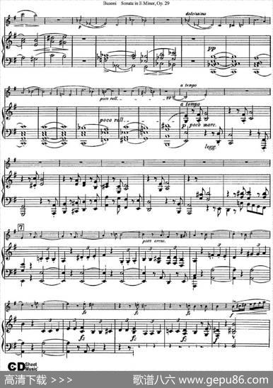 ViolinSonataNo.1inEMinorOp.29（小提琴+钢琴伴奏）