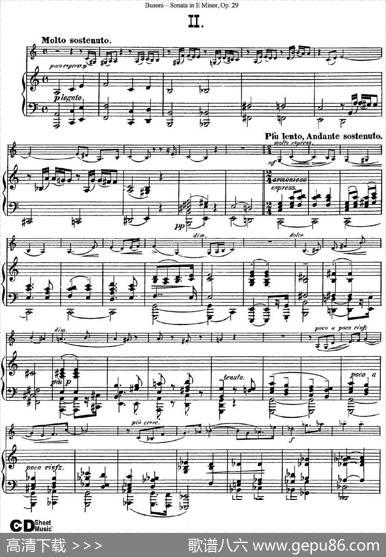 ViolinSonataNo.1inEMinorOp.29（小提琴+钢琴伴奏）