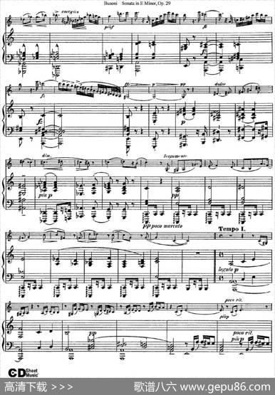 ViolinSonataNo.1inEMinorOp.29（小提琴+钢琴伴奏）
