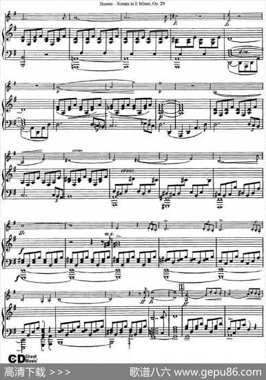 ViolinSonataNo.1inEMinorOp.29（小提琴+钢琴伴奏）
