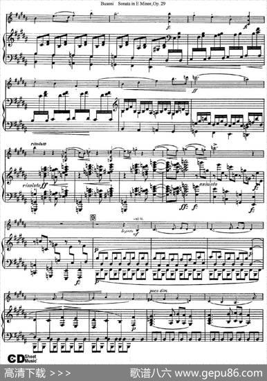 ViolinSonataNo.1inEMinorOp.29（小提琴+钢琴伴奏）