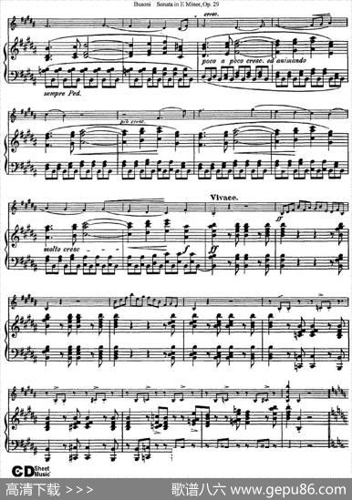 ViolinSonataNo.1inEMinorOp.29（小提琴+钢琴伴奏）