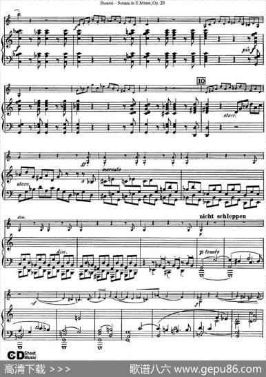 ViolinSonataNo.1inEMinorOp.29（小提琴+钢琴伴奏）