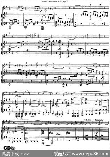 ViolinSonataNo.1inEMinorOp.29（小提琴+钢琴伴奏）