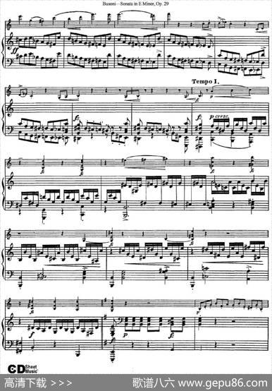 ViolinSonataNo.1inEMinorOp.29（小提琴+钢琴伴奏）