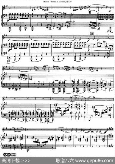 ViolinSonataNo.1inEMinorOp.29（小提琴+钢琴伴奏）